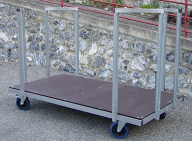 Chariot de transport pour 10 tables de fête